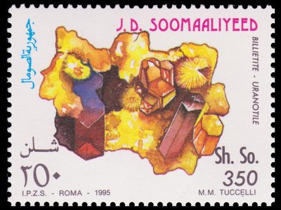 Billietite and Uranotile - Somalia - 1995 -- 02/02/09