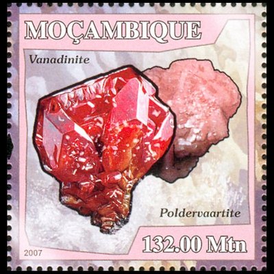 Vanadinite and Poldervaartite - Mozambique - 2007 -- 03/05/09